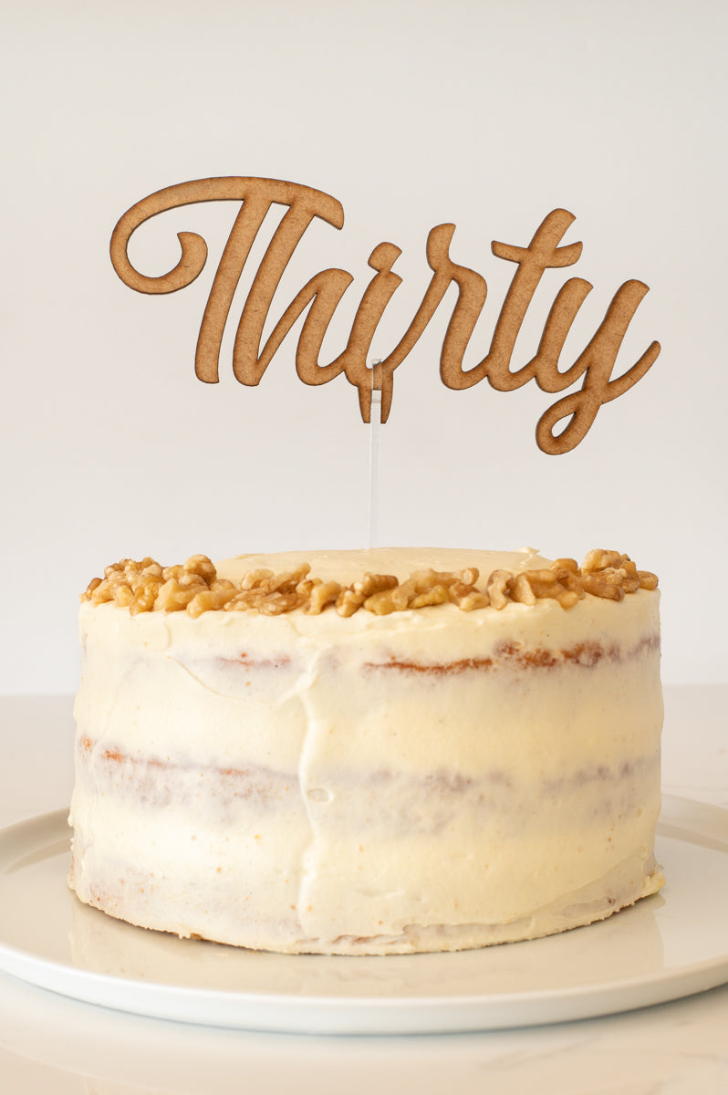 "Thirty" Cake Topper