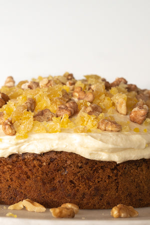 Carrot Ginger and Walnut Cake