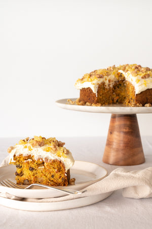 Carrot Ginger and Walnut Cake