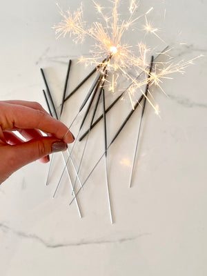 A bunch of ignited sparklers