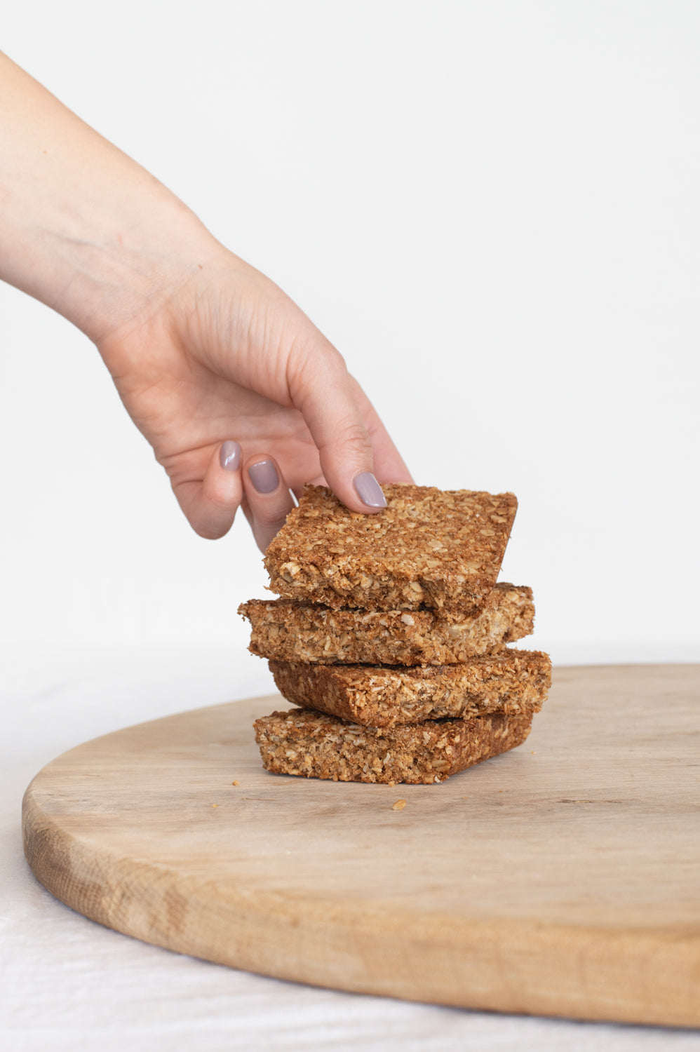 A stack of oat crunchies